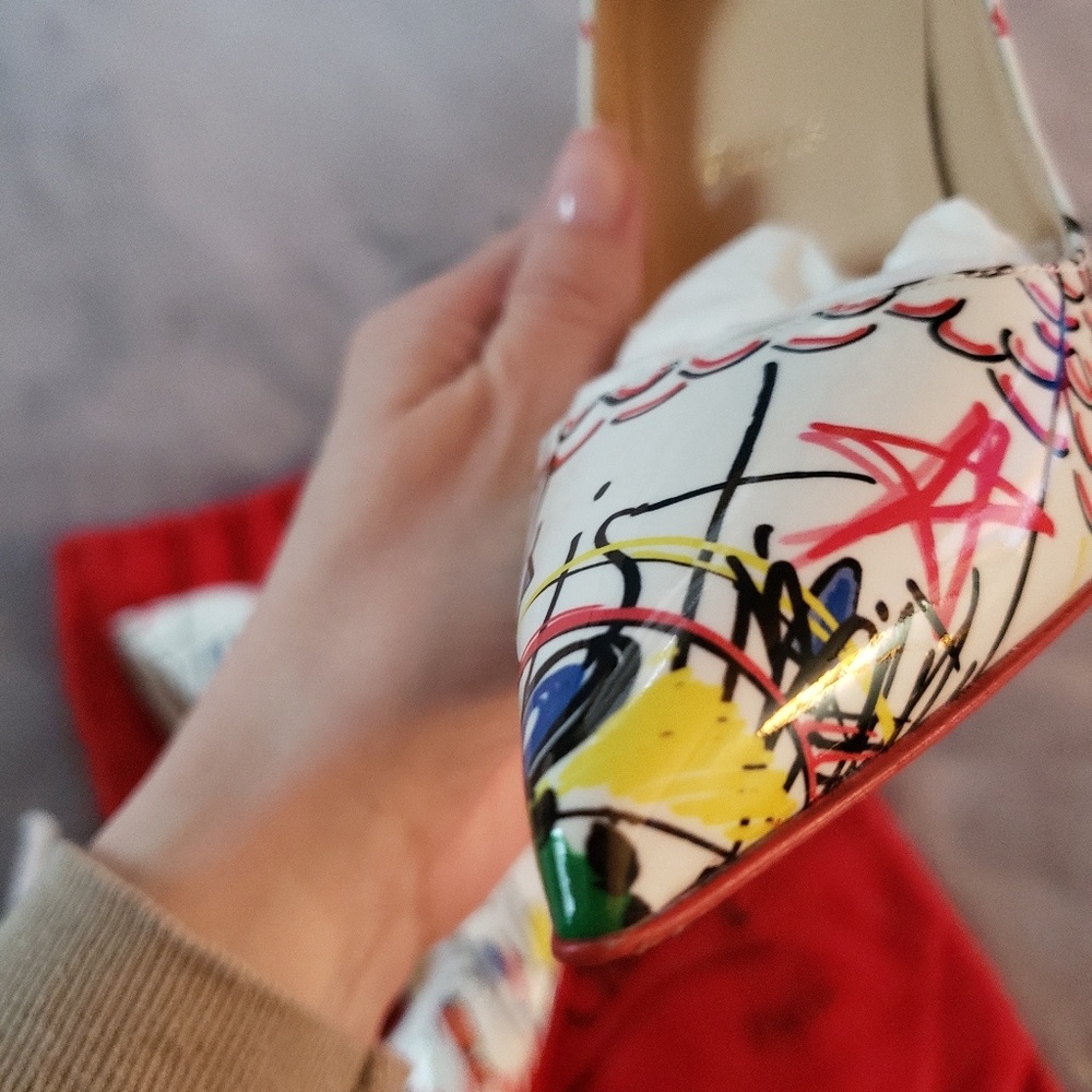 **SOLD**Christian Louboutin So Kate Graffiti Pumps - Picture 7 of 8